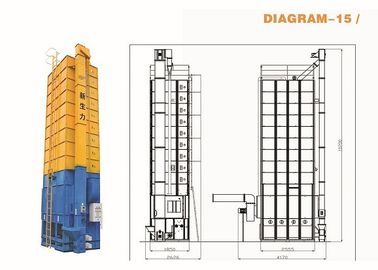 Fuel Saving Paddy Grain Dryer , 2500*4321*10200mm Mechanical Grain Dryer