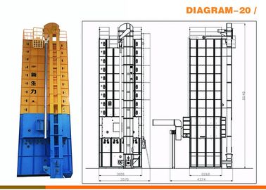 Batch Type Mechanical Grain Dryer , 3570*4374*10140mm Agricultural Dryer